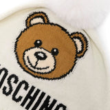 Moschino Kids Cappellino Panna con Logo Teddy Bear per Bambini (dettaglio)
