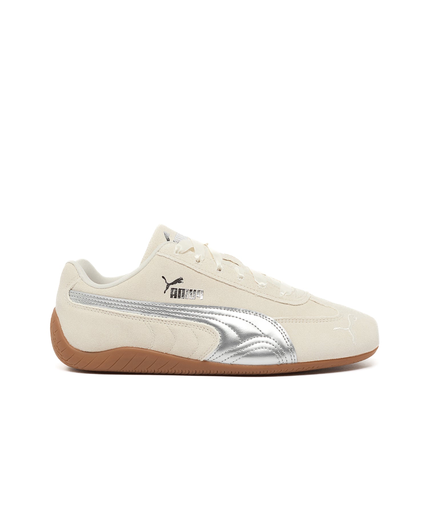 Puma Sneakers Bianche con dettaglio Argento per Bambine
