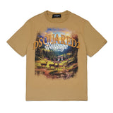 Dsquared2 Kids T-Shirt Beige con Stampa per Bambini