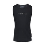 John Richmond Kids Canotta Nero con Logo per Bambini