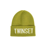 Twinset Kids Cappello Verde in Maglia per Bambini