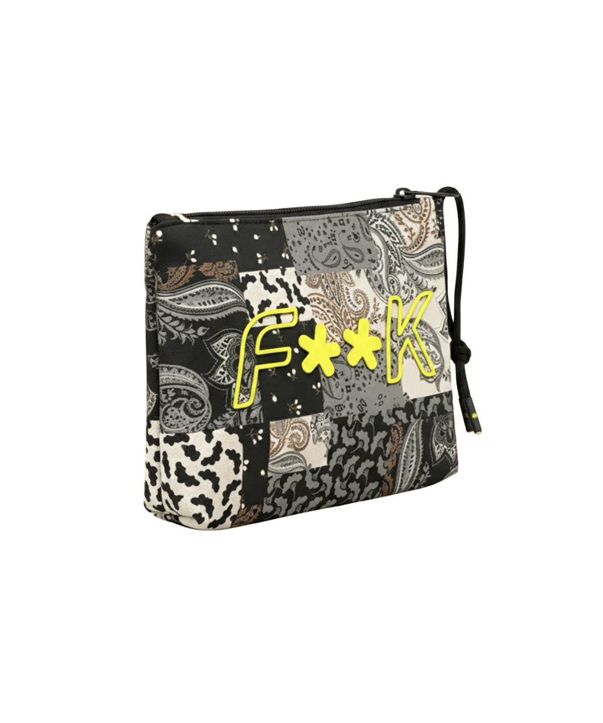 F**K Kids Pochette Fantasia Bandana con Logo Giallo