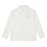 Blumarine Kids Camicia Bianco con Logo Strass per Neonate