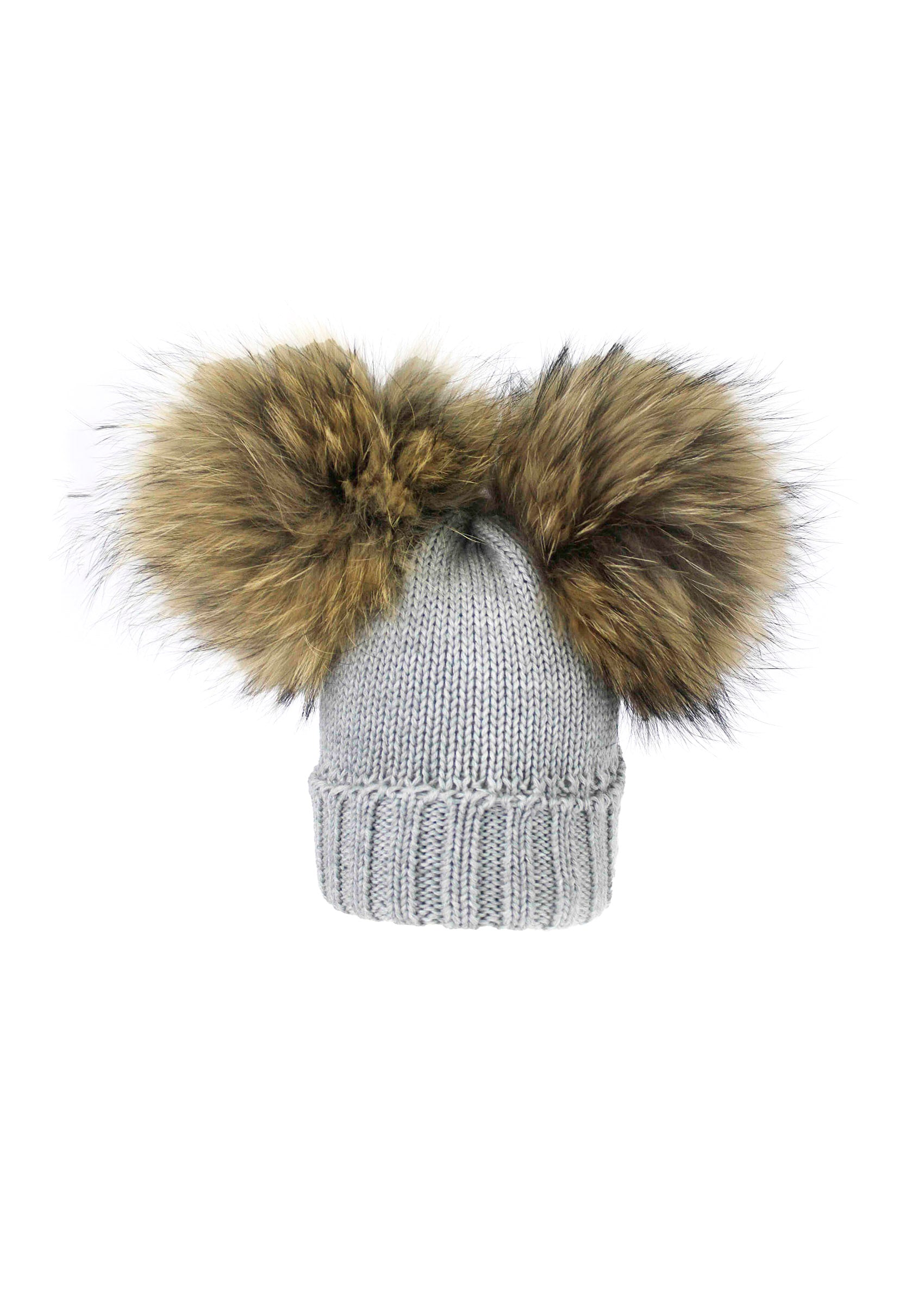Queen Pearl Wool Hat with Double Pom Pom