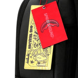 Sprayground Kids Zaino Nero Shark Central con Stampa Squalo e Logo per Bambini e Bambine