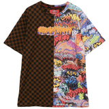 Sprayground Kids T-Shirt Marrone e Multicolor All-Over per Bambini