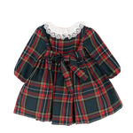 Marlù Vestitino con Motivo Scozzese per Neonate