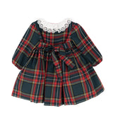 Marlù Vestitino con Motivo Scozzese per Neonate