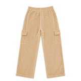Palm Angels Kids Pantalone Beige Cargo con Motivo a Righe Frontale per Bambini