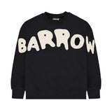 Barrow Kids Felpa Nero con Stampa Logo Unisex