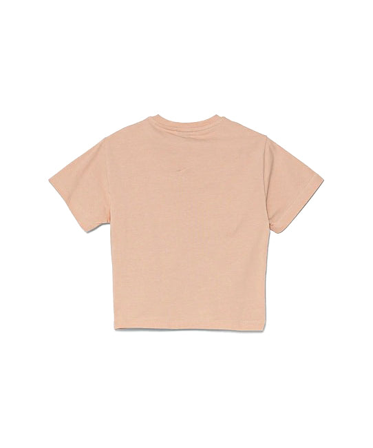 Pinko Kids T-Shirt Sabbia Arricciata con Logo per Bambine