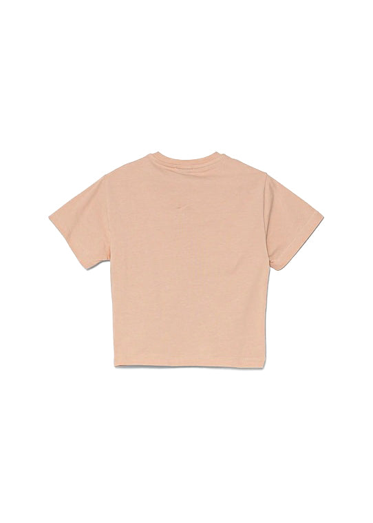 Pinko Kids T-Shirt Sabbia Arricciata con Logo per Bambine