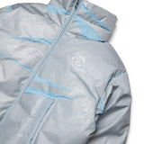 Diesel Kids Piumino Bomber Collo Alto in Tessuto Tecnico Light Blue per Bambine