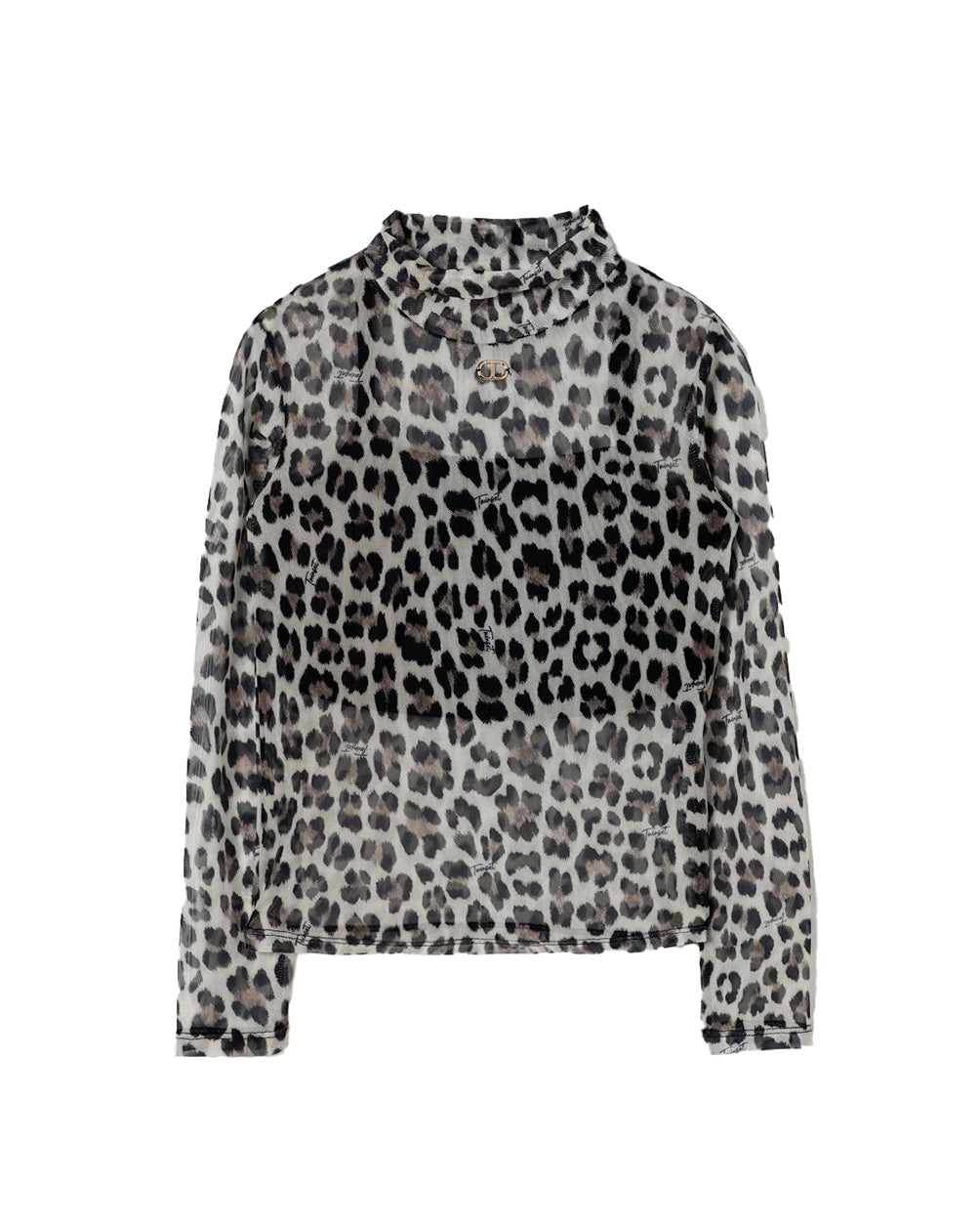 Twinset Kids Lupetto In Tulle Animalier con fascia Twinset per Bambine