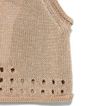 Twinset Kids Top Canapa Forato con Logo per Bambine