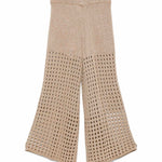 Twinset Kids Pantaloni Canapa Forati con Logo per Bambine