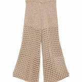 Twinset Kids Pantaloni Canapa Forati con Logo per Bambine