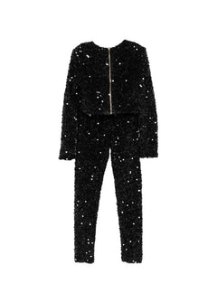 Elisabetta Franchi La Mia Bambina Completo Nero Sparkling per Bambine