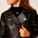 Twinset Kids Giubbino in Pelle per Bambine