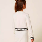 Twinset Kids Maglia a Maniche Lunghe con Bottoni per Bambine