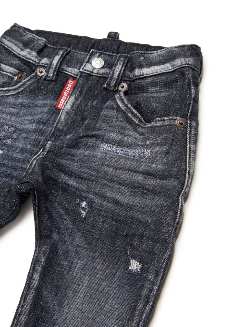 Dsquared2 Kids Jeans Denim Nero per Neonati (dettaglio)