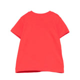 Moschino Kids T-Shirt Rossa con Logo Teddy Bear per Neonati