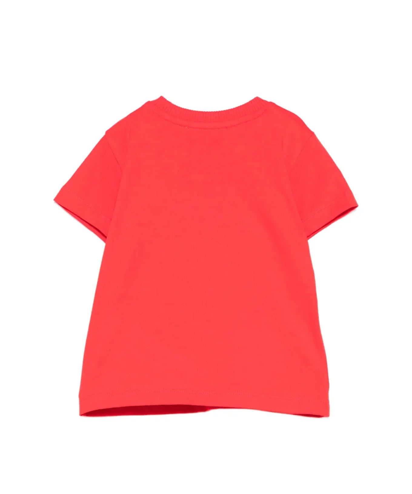 Moschino Kids T-Shirt Rossa con Logo Teddy Bear per Neonati
