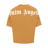 Palm Angels Kids T-Shirt Marrone con Logo per Bambini