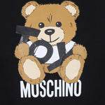 Moschino Kids T-shirt Nera con Stampa Toy per Bambini