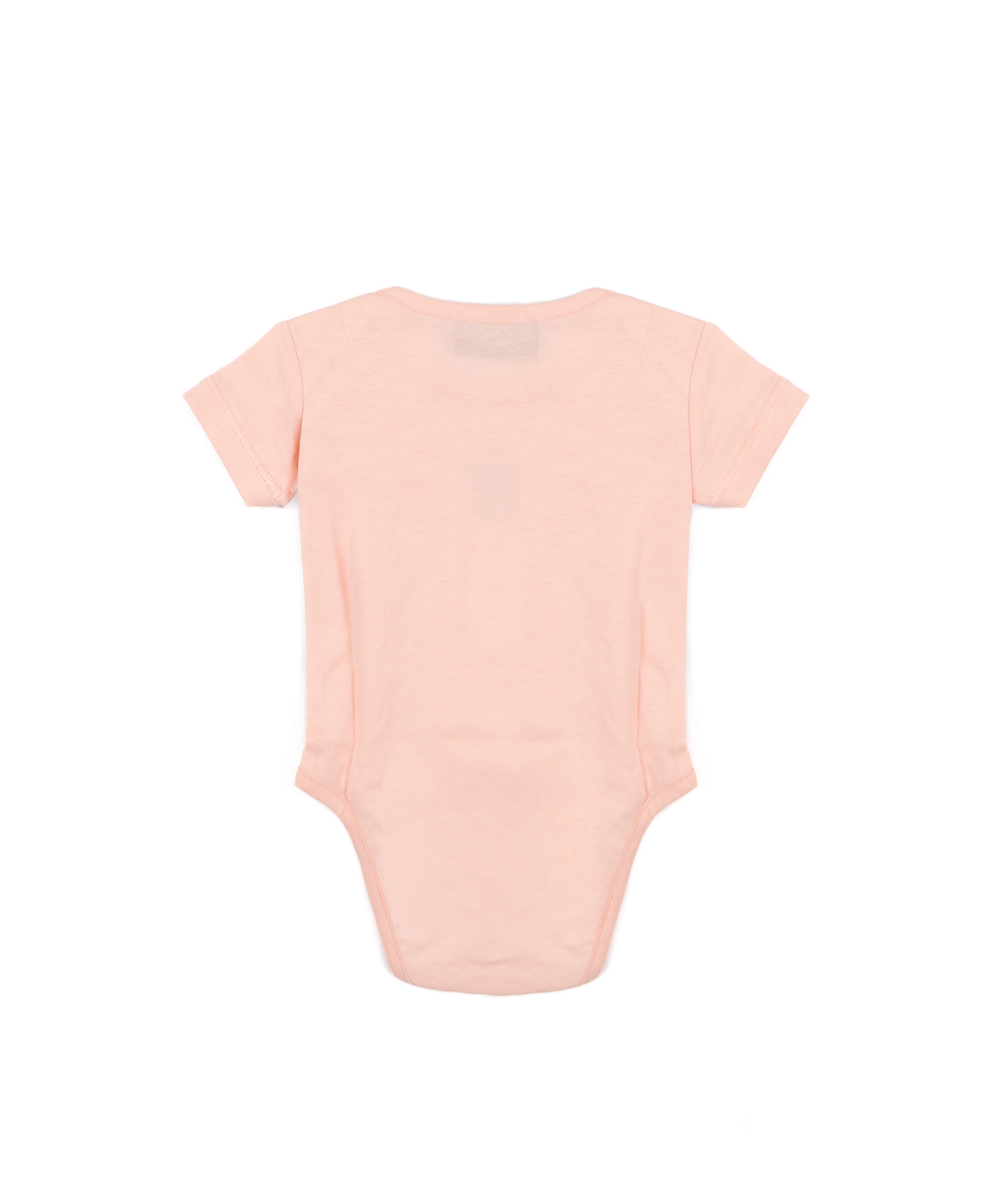 Moschino Kids Body Rosa con Stampa Logo Teddy per Neonate