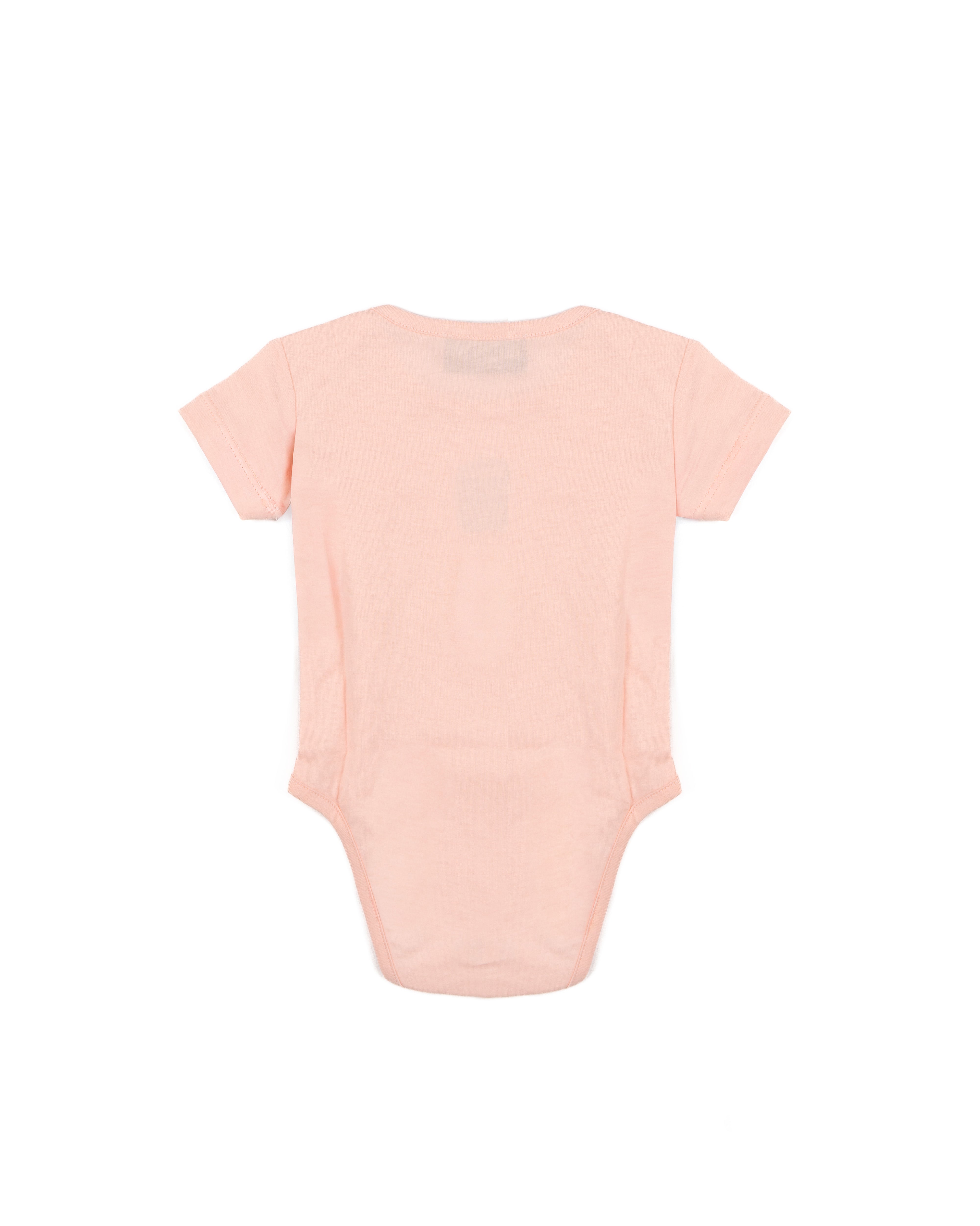 Moschino Kids Body Rosa con Stampa Logo Teddy per Neonate