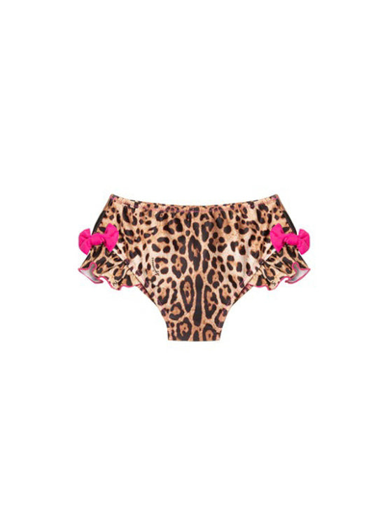 4GIVENESS Spotted Pattern Briefs with Bow for Baby Girls