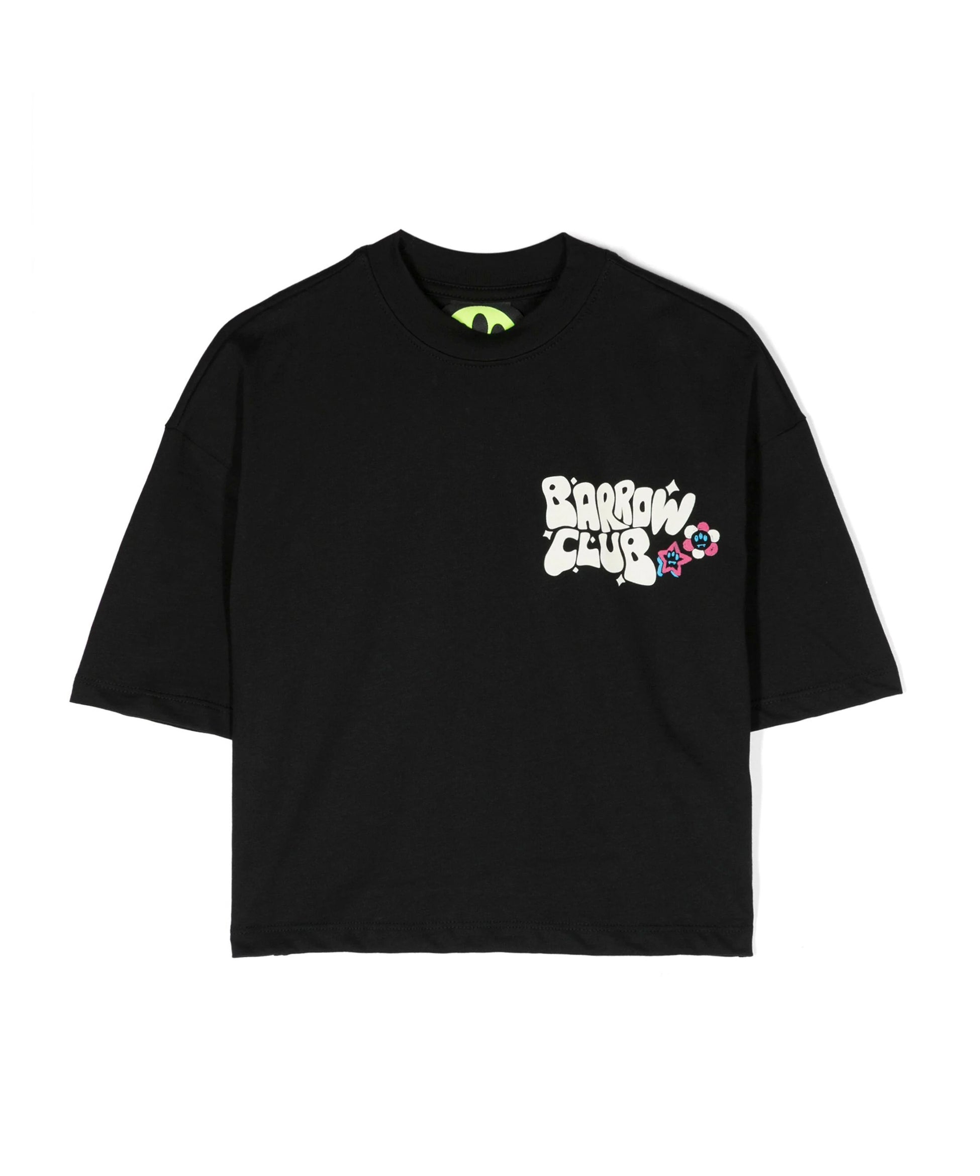 Barrow Kids T-shirt Nera con Logo con Decorazione