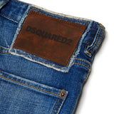 Dsquared Kids Jeans Blu Scuro Regular Fit Unisex per Bambini