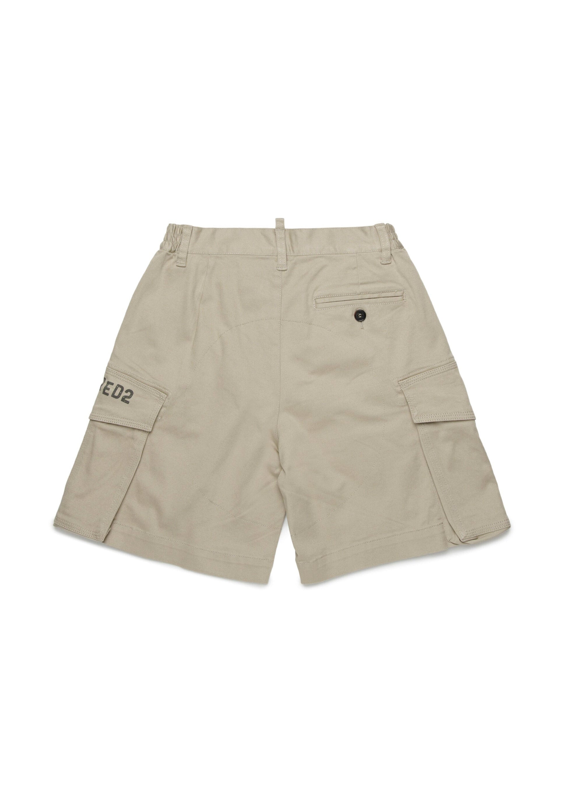 Dsquared2 Kids Bermuda Beige con Tasconi per Bambini