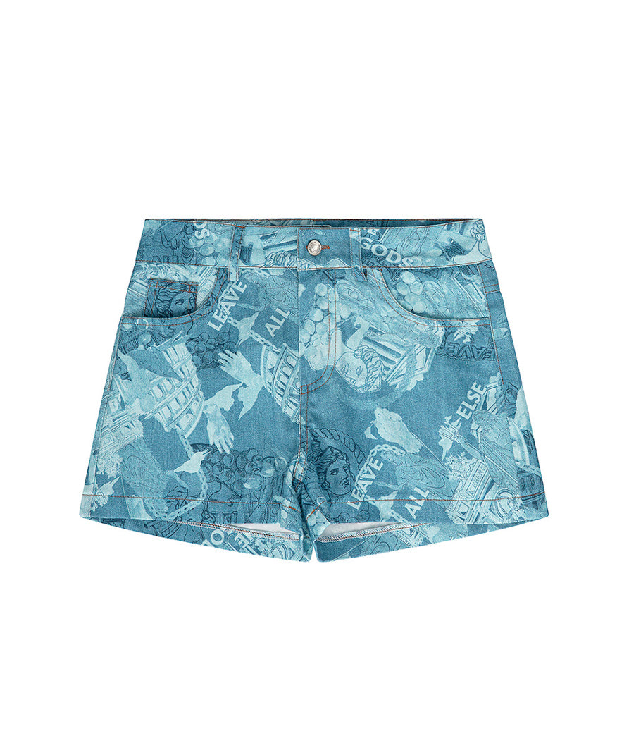 Iceberg Kids Shorts Denim Tie Dye per Bambine