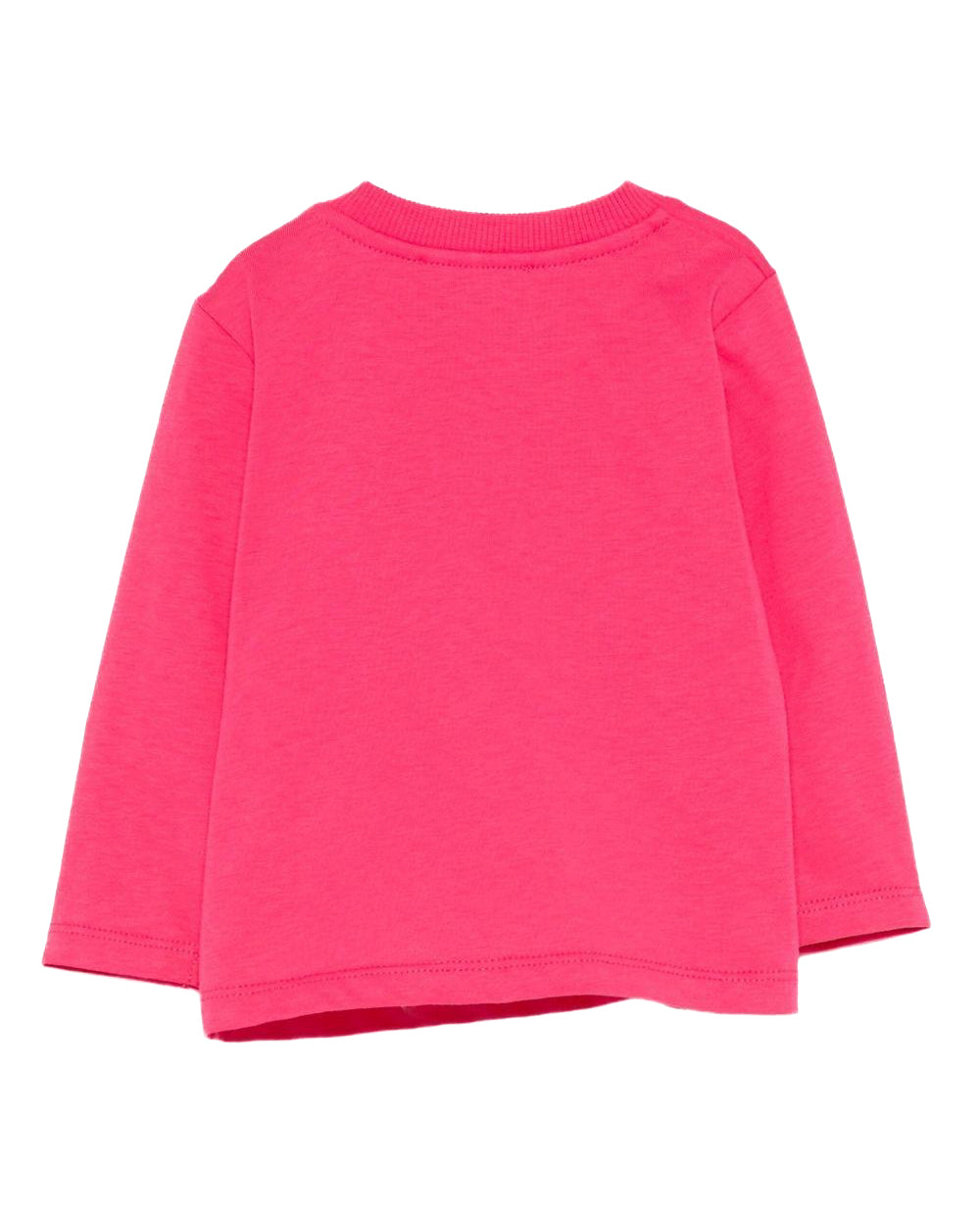 Moschino Kids T-shirt Manica Lunga Lampone con Patch per Neonate