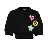 Barrow Kids T-Shirt Nero con Toppe per Bambine