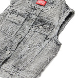 Diesel Kids Gilet in Denim Grigio Sfumato per Bambini