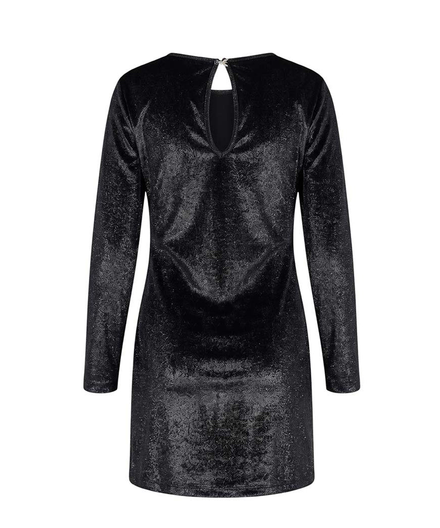 Patrizia Pepe Kids Abito Nero Glitter per Bambine