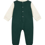 Gabriella Gucci Kids Tutina Felpa Verde e Bianco con Logo per Neonati