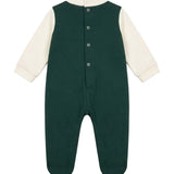 Gabriella Gucci Kids Tutina Felpa Verde e Bianco con Logo per Neonati