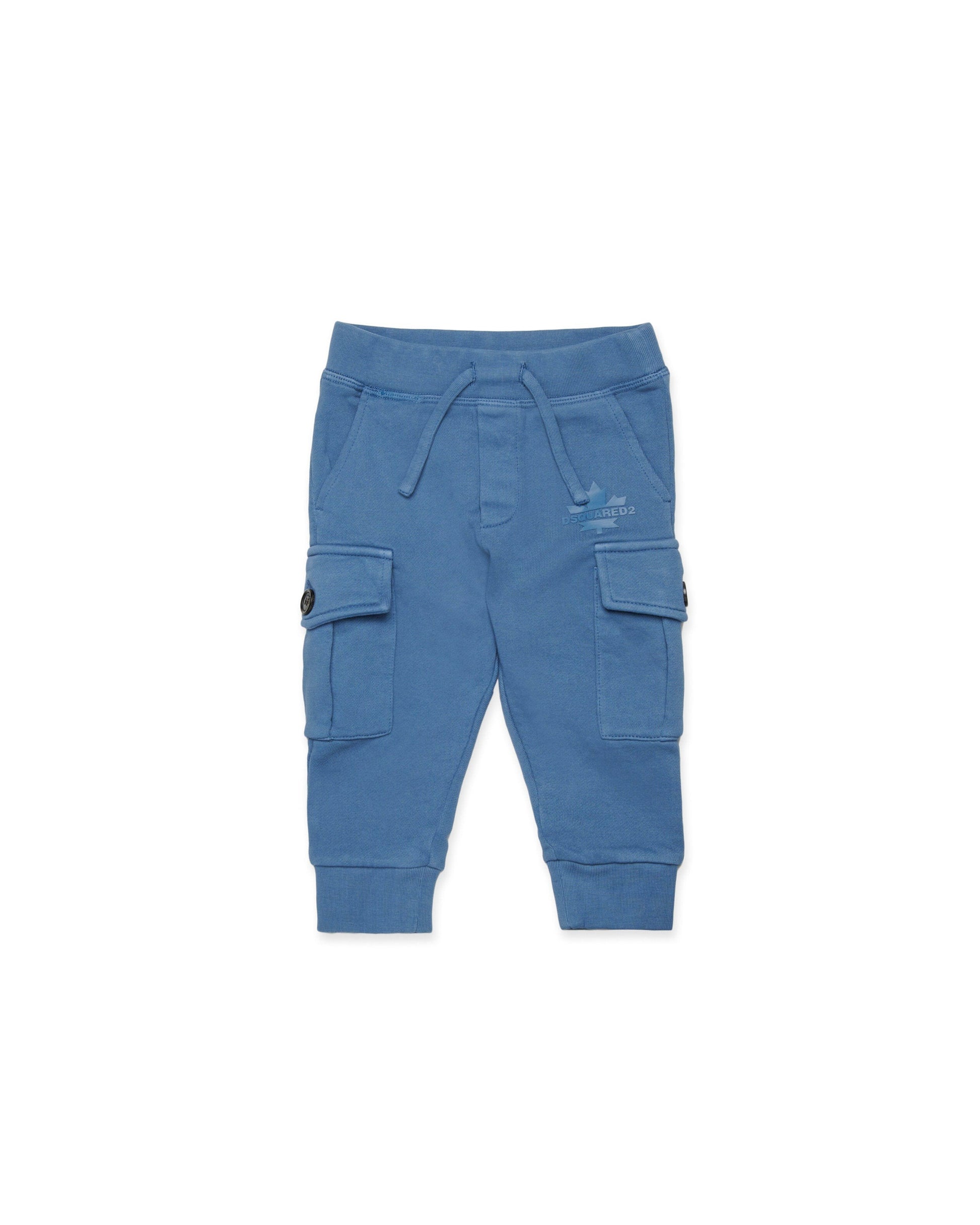 Dsquared2 Kids Pantaloni Cargo in Felpa Lavagna per Neonati