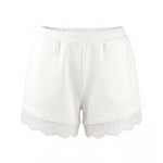 Pinko Kids Short Pristine con Dettagli in Pizzo e Logo per Bambine