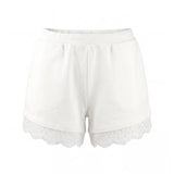 Pinko Kids Short Pristine con Dettagli in Pizzo e Logo per Bambine