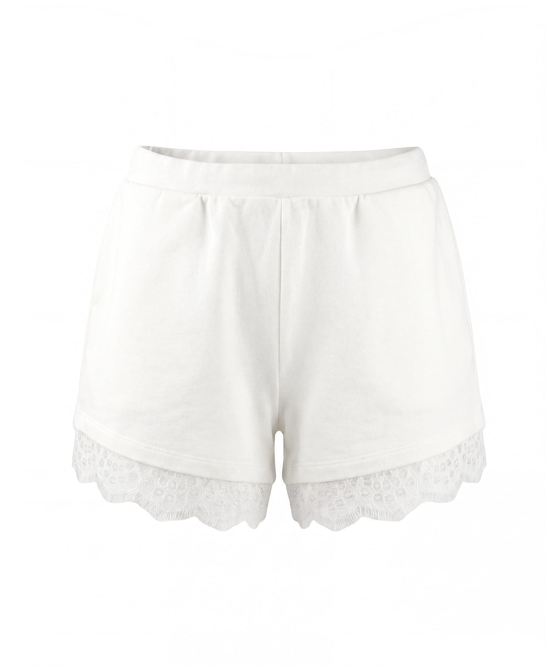 Pinko Kids Short Pristine con Dettagli in Pizzo e Logo per Bambine