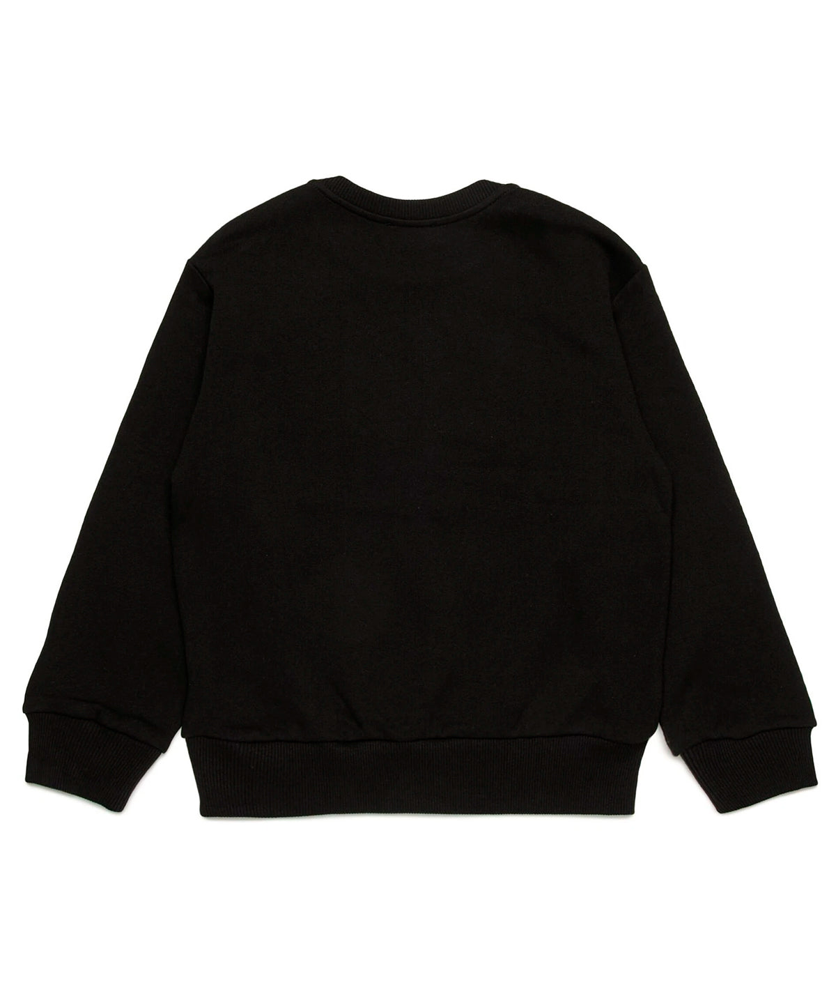 Diesel Kids Felpa Girocollo Nera con Logo Oval D (retro)