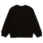 Diesel Kids Felpa Girocollo Nera con Logo Oval D (retro)