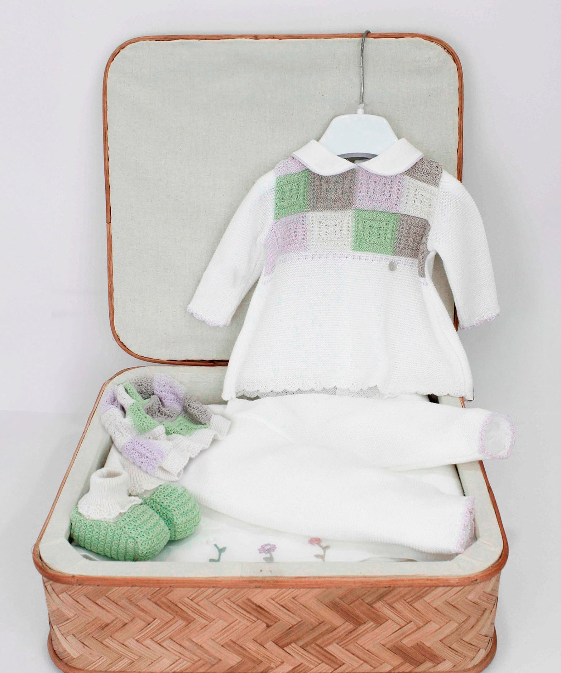 Marlù Corredino Bianco/Lavanda per Neonate