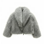 Yes London Kids Giacca Ecovolpe GRIGIO collo sciallato per Bambine